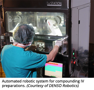 用于配制IV制剂的自动化机器人系统(由DENSO Robotics提供)