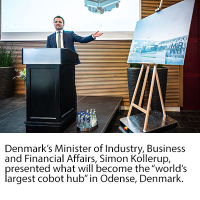 丹麦工业、商业和金融事务部长Simon Kollerup介绍了在丹麦欧登塞将成为“世界上最大的合作机器人中心”